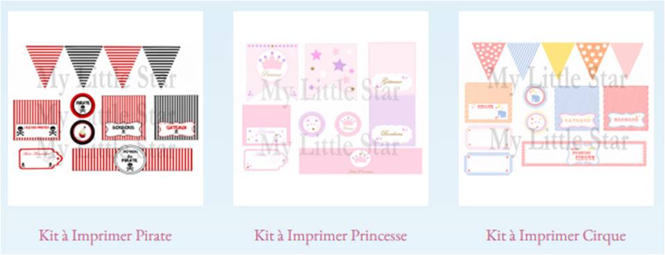 Un kit Sweet Table à imprimer avec My Little Star