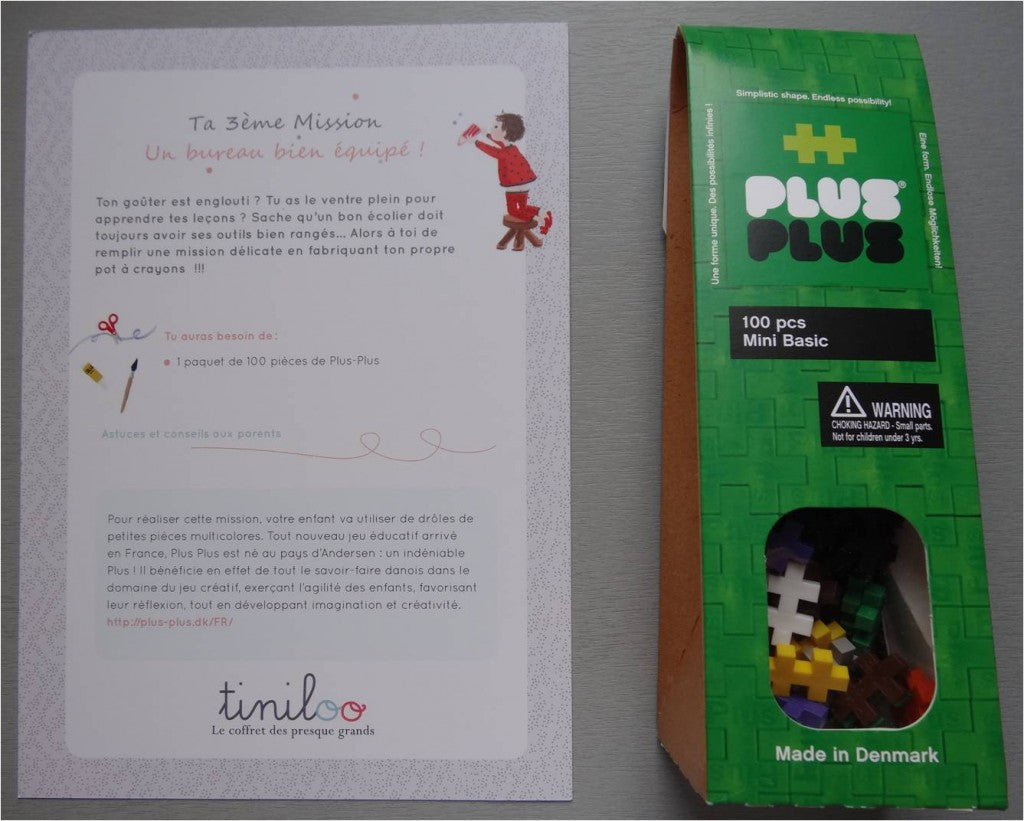 Un bureau bien équipé : pot à crayons en Plus Plus !