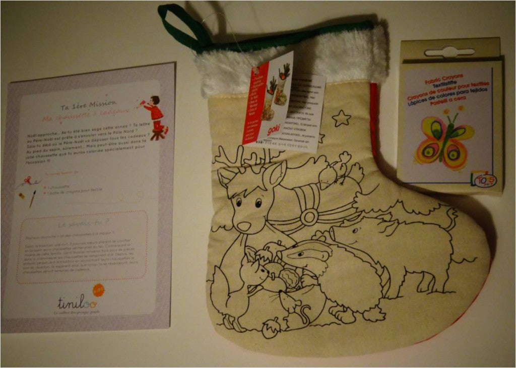 Une chaussette de Noël à décorer soi-même !