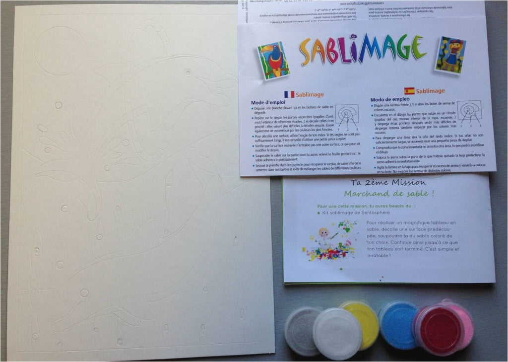 On joue avec le sable : le kit sablimage poissons et dauphins !