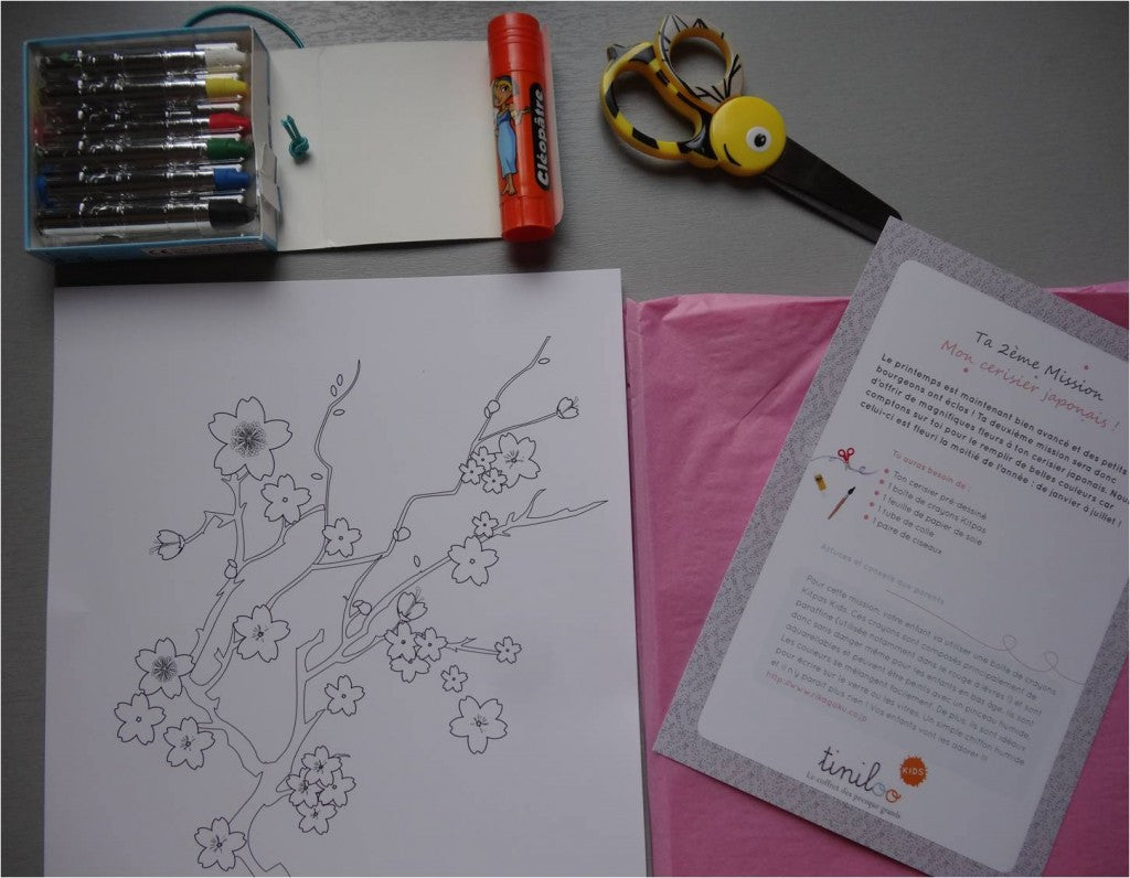 Mon cerisier japonais en papier de soie