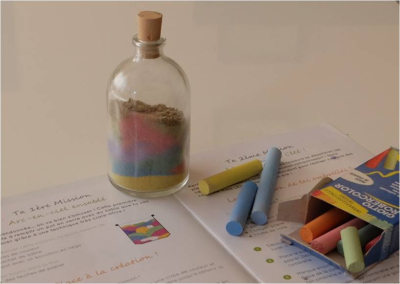 Sable coloré avec des craies : le tuto !