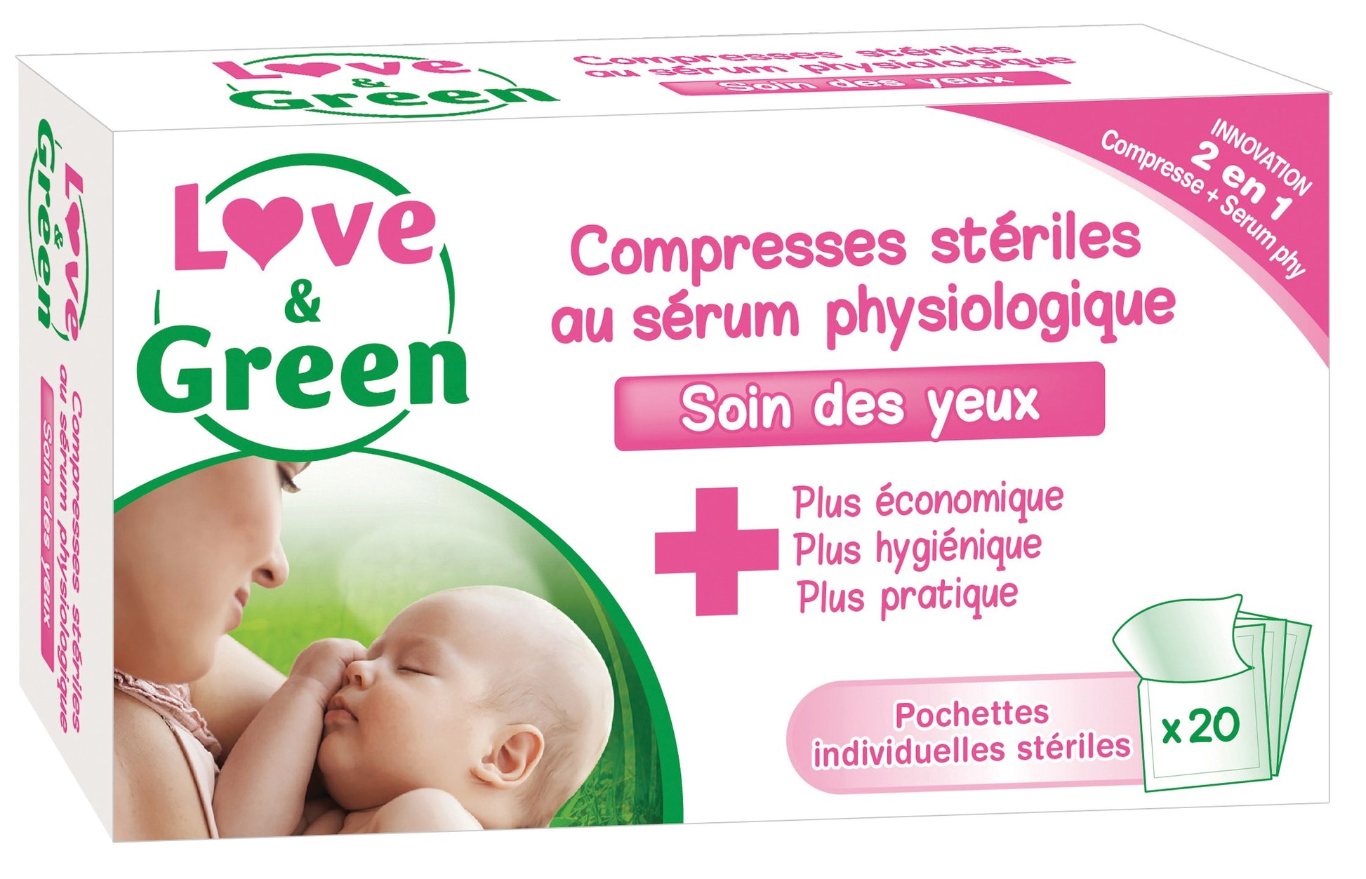 Compresses 2 en 1 Love & Green