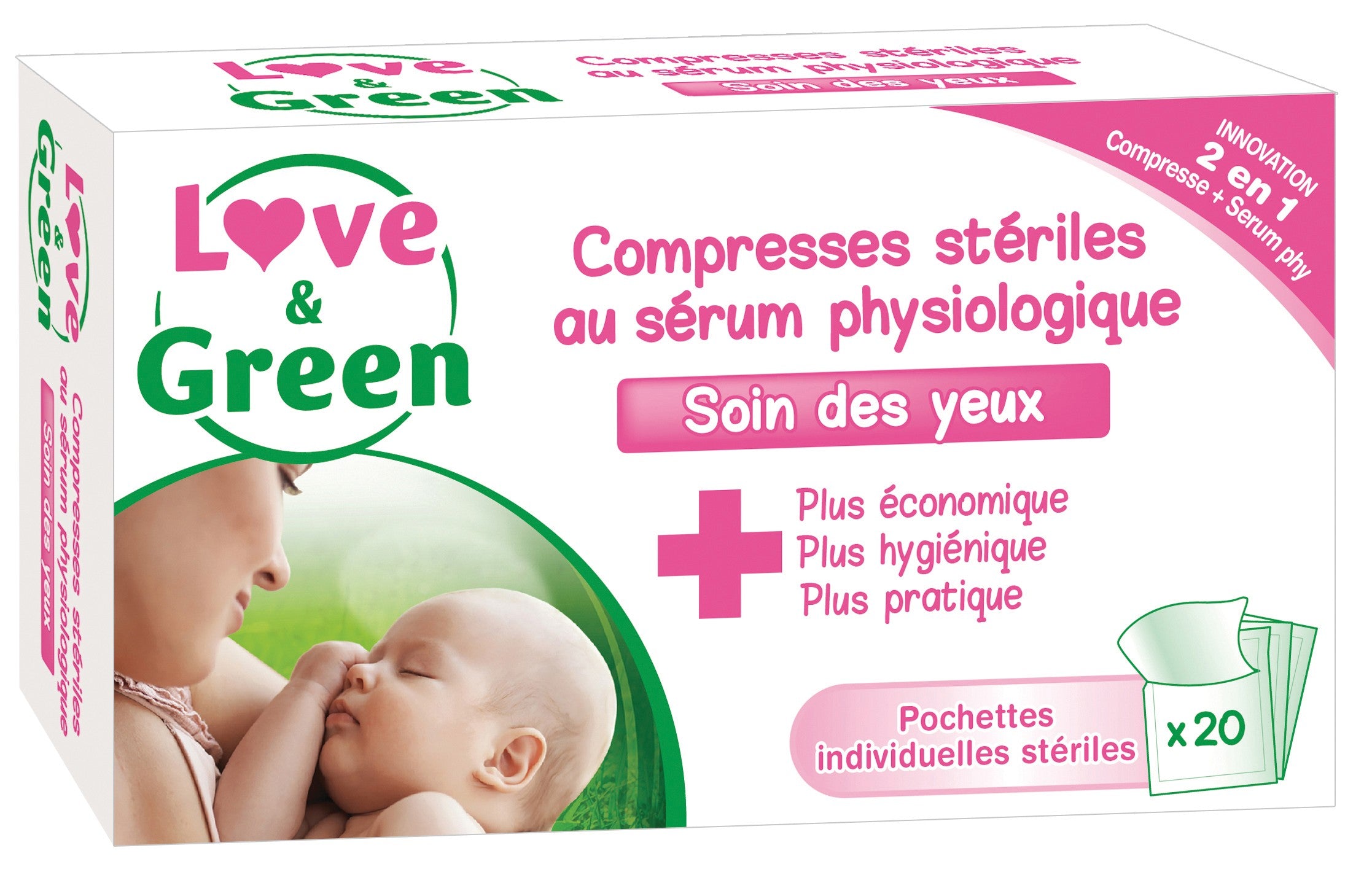 Compresses 2 en 1 Love & Green