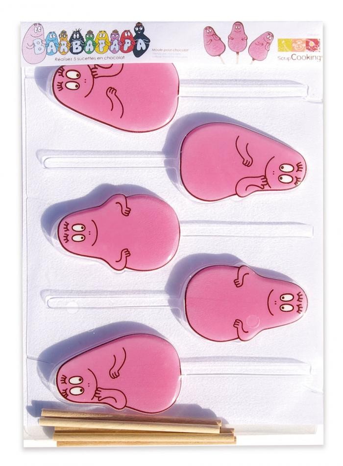Moule 5 sucettes Barbapapa