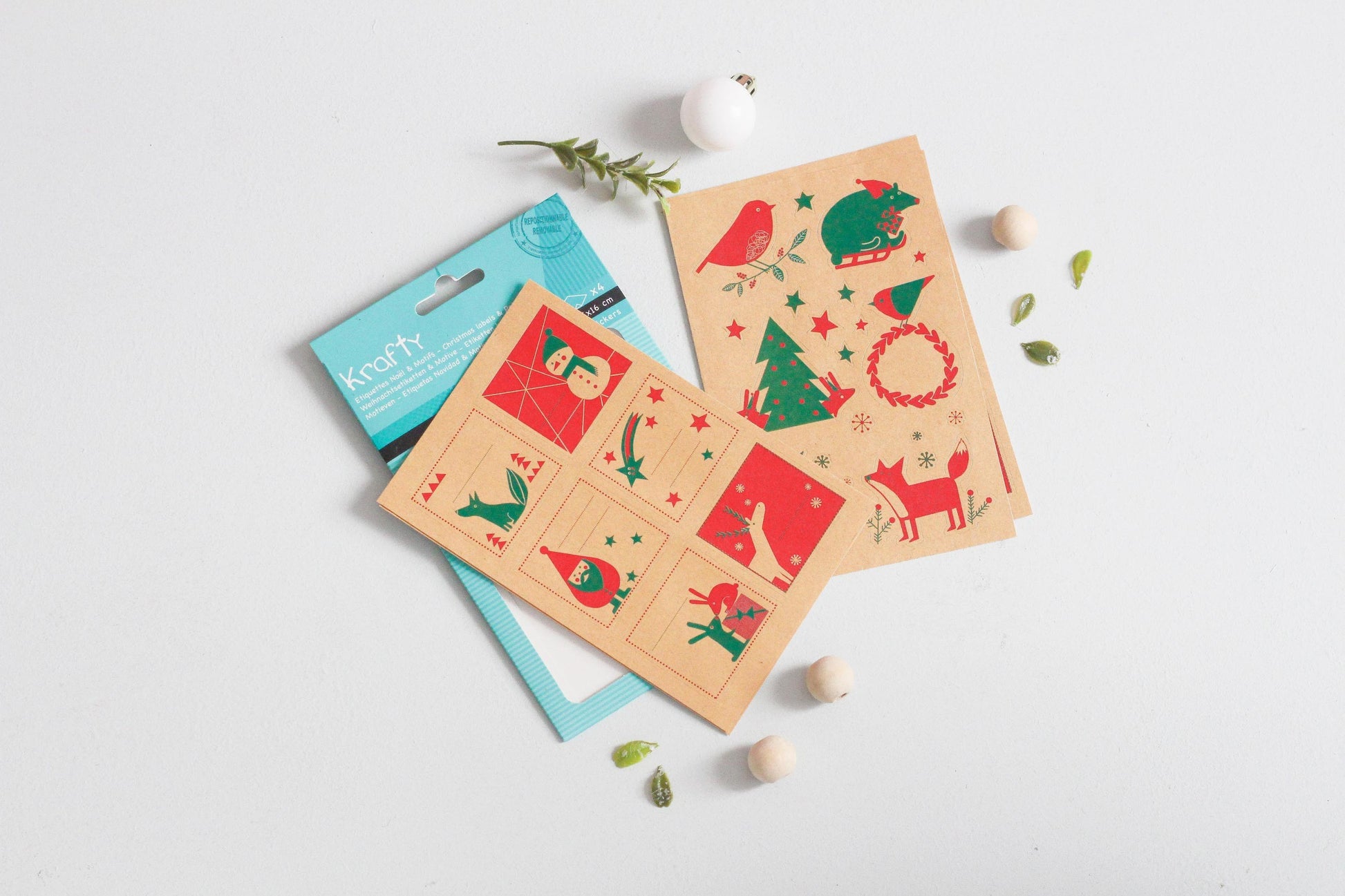 Stickers Kraft Noël