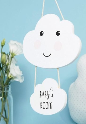 Accroche porte motif nuage