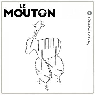 Mouton en carton Kraft