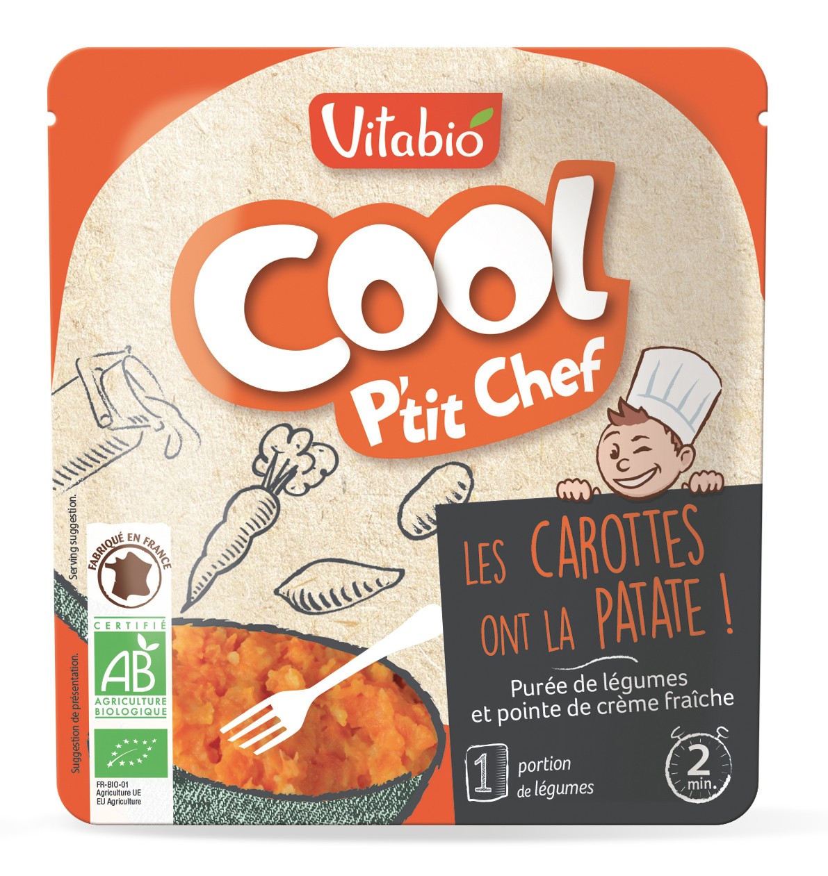 P'tit chef Purée Carotte Pomme de Terre Patate Douce