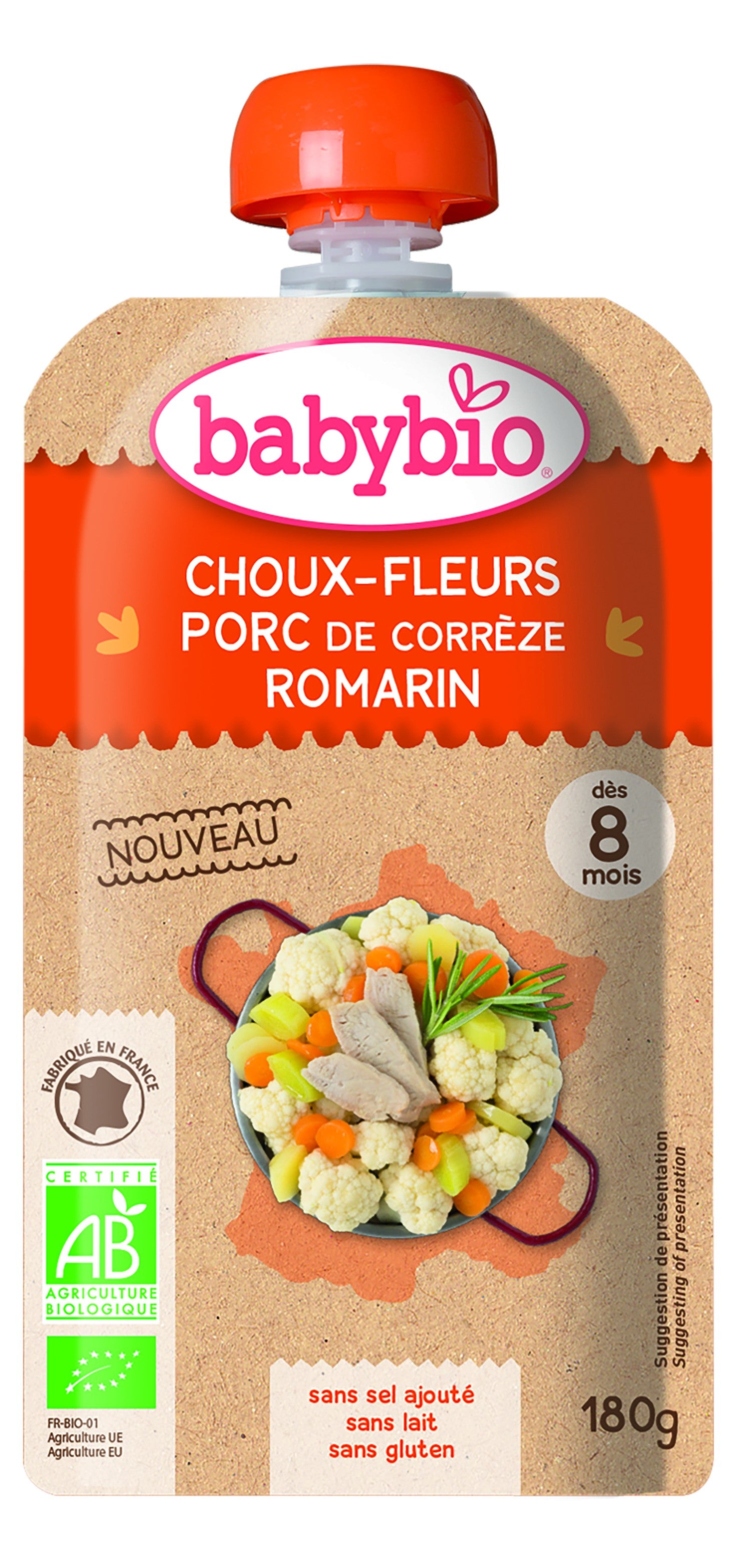 Choux fleurs, porc de Corrèze & Romarin