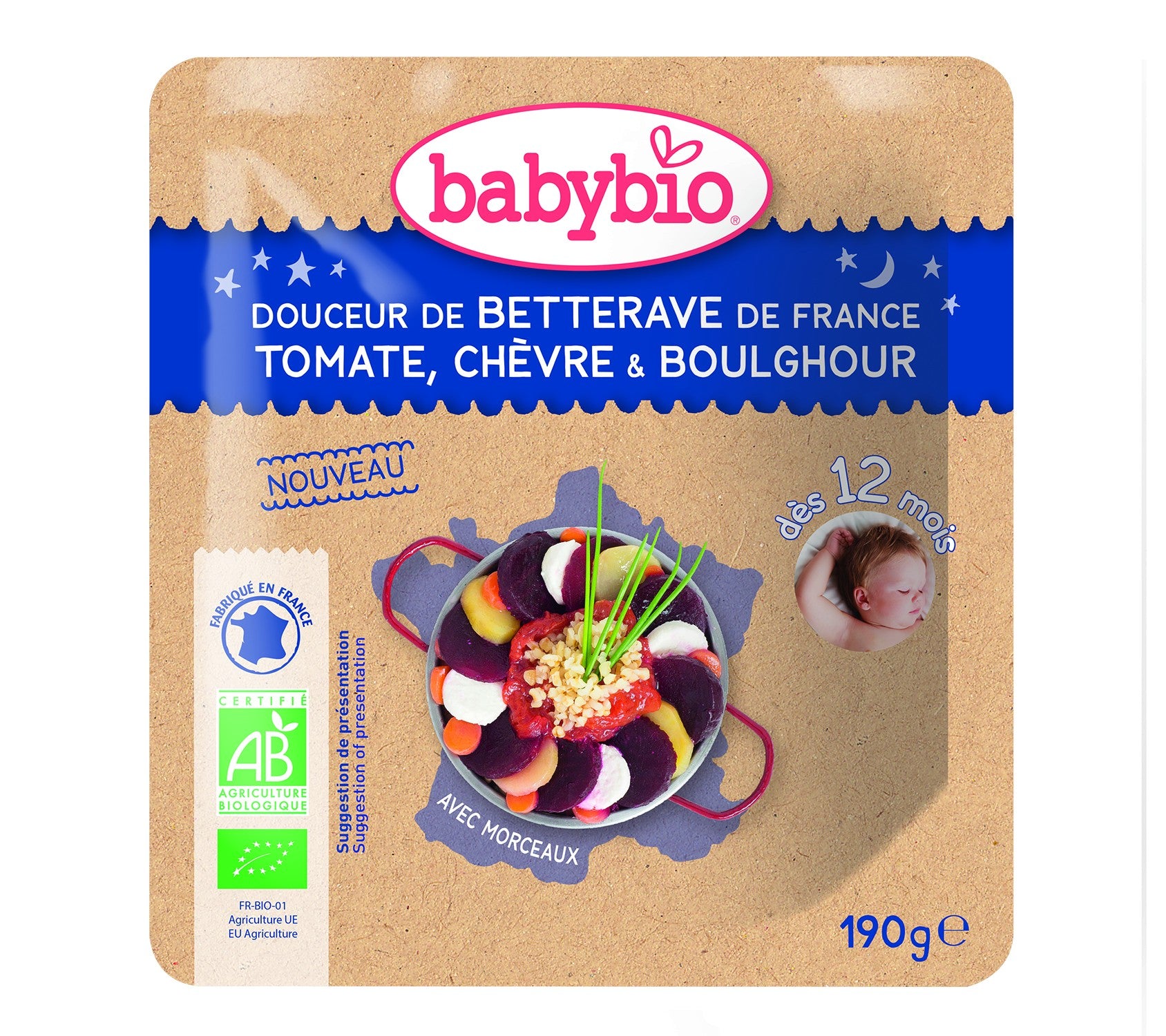 Sachet de betterave, tomate, chèvre & boulghour