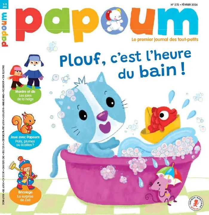 Papoum – Magazine d’éveil pour les 1 à 3 ans (février 2026)