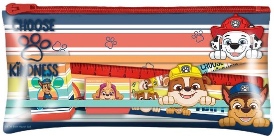 Trousse scolaire fourrée 19 cm Pat Patrouille – Fournitures incluses