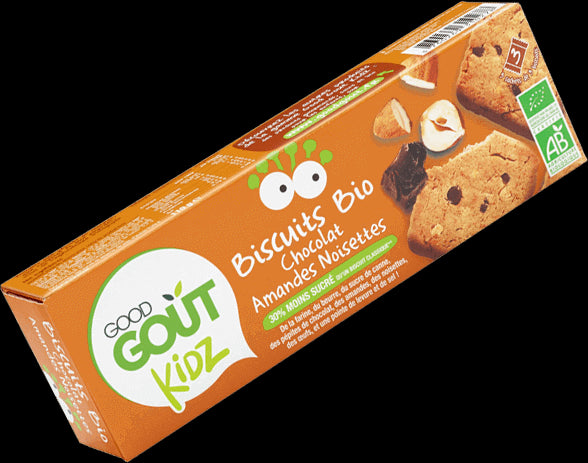 Biscuits bio chocolat amandes noisette