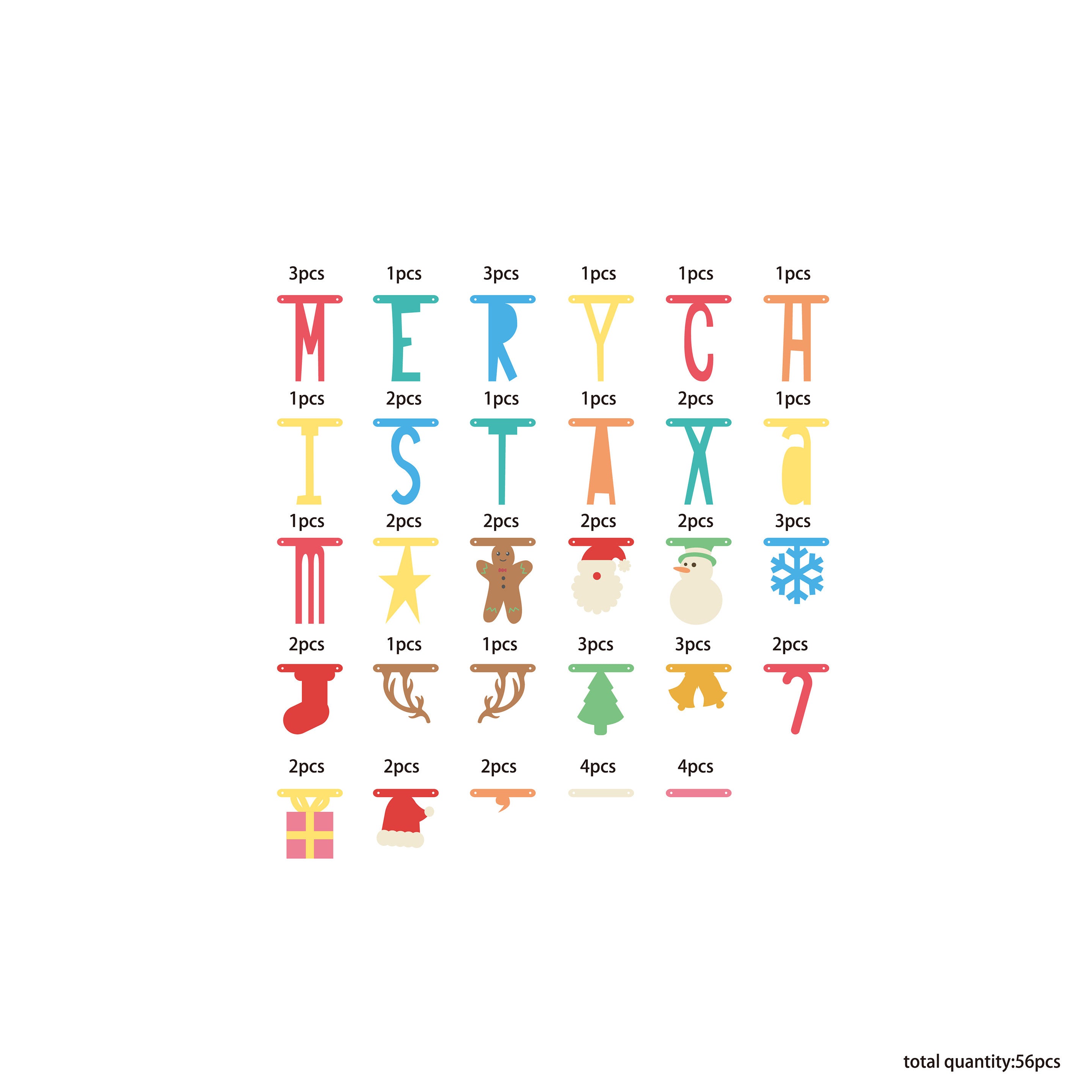 Lettres bannière - Edition Noël