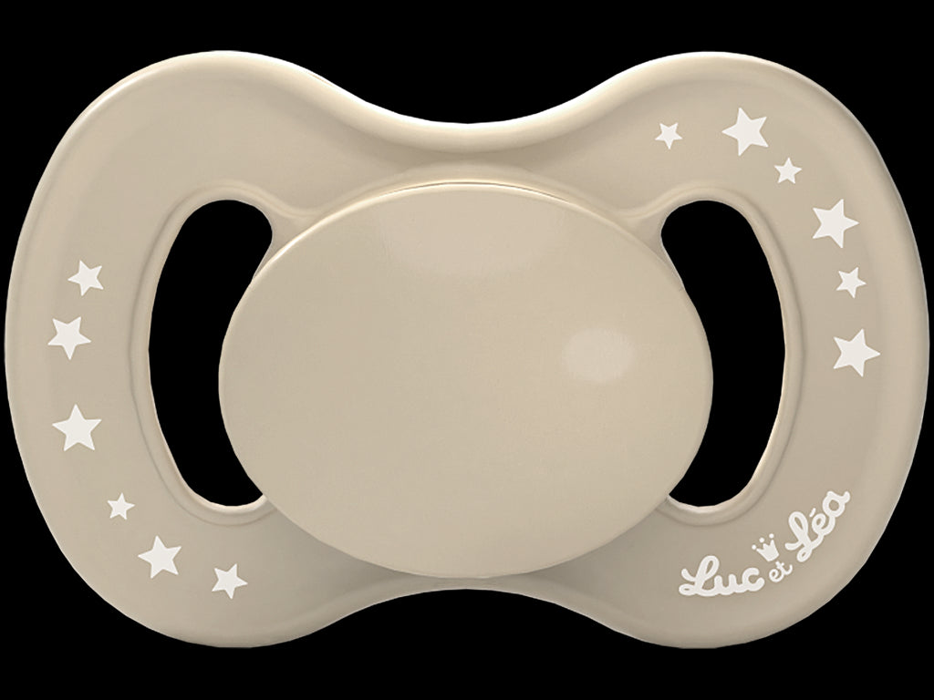 Duo sucettes anatomiques en plastique d'origine végétale Bleu/Beige 0-6 mois