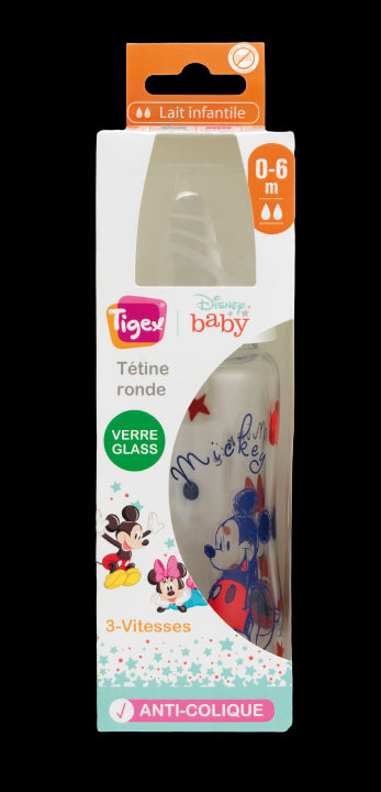 Biberon en verre 3 vitesses - Mickey & Minnie - 240ml