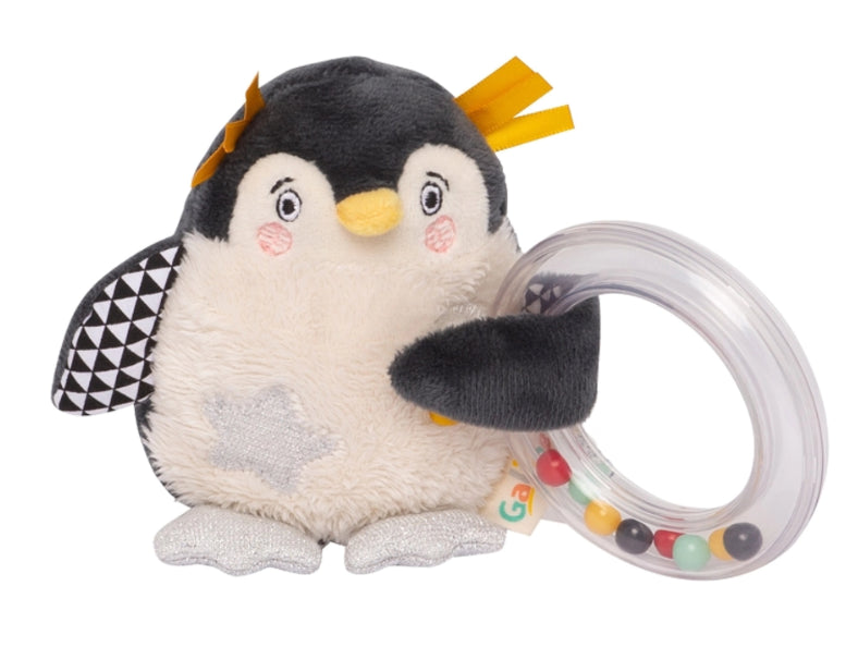 Hochet anneau billes pingouin Les Nanouks Galipette