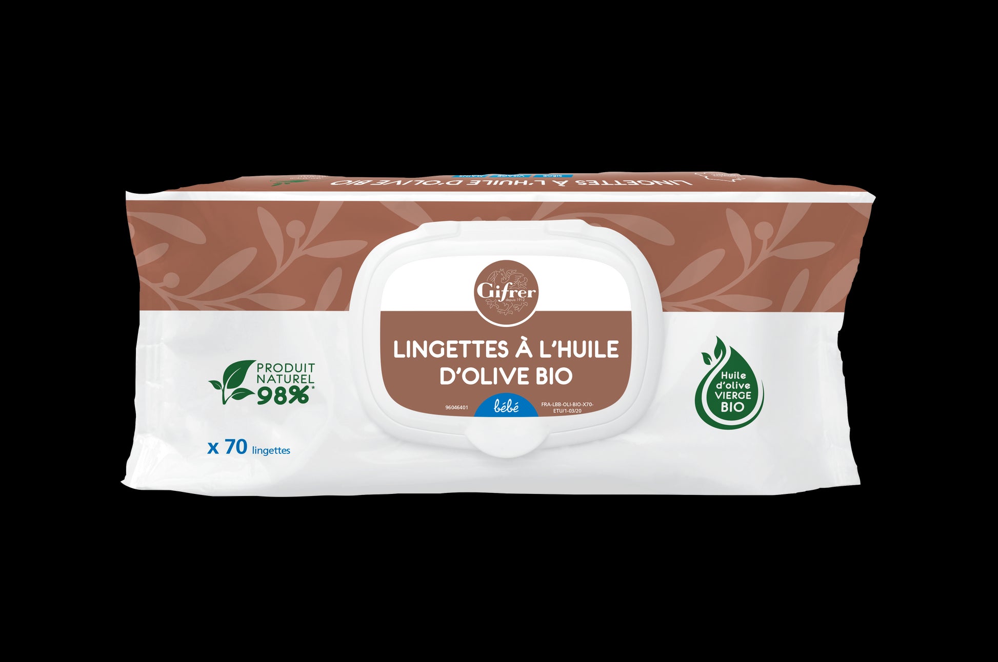 Lingettes à l'huile d'olive