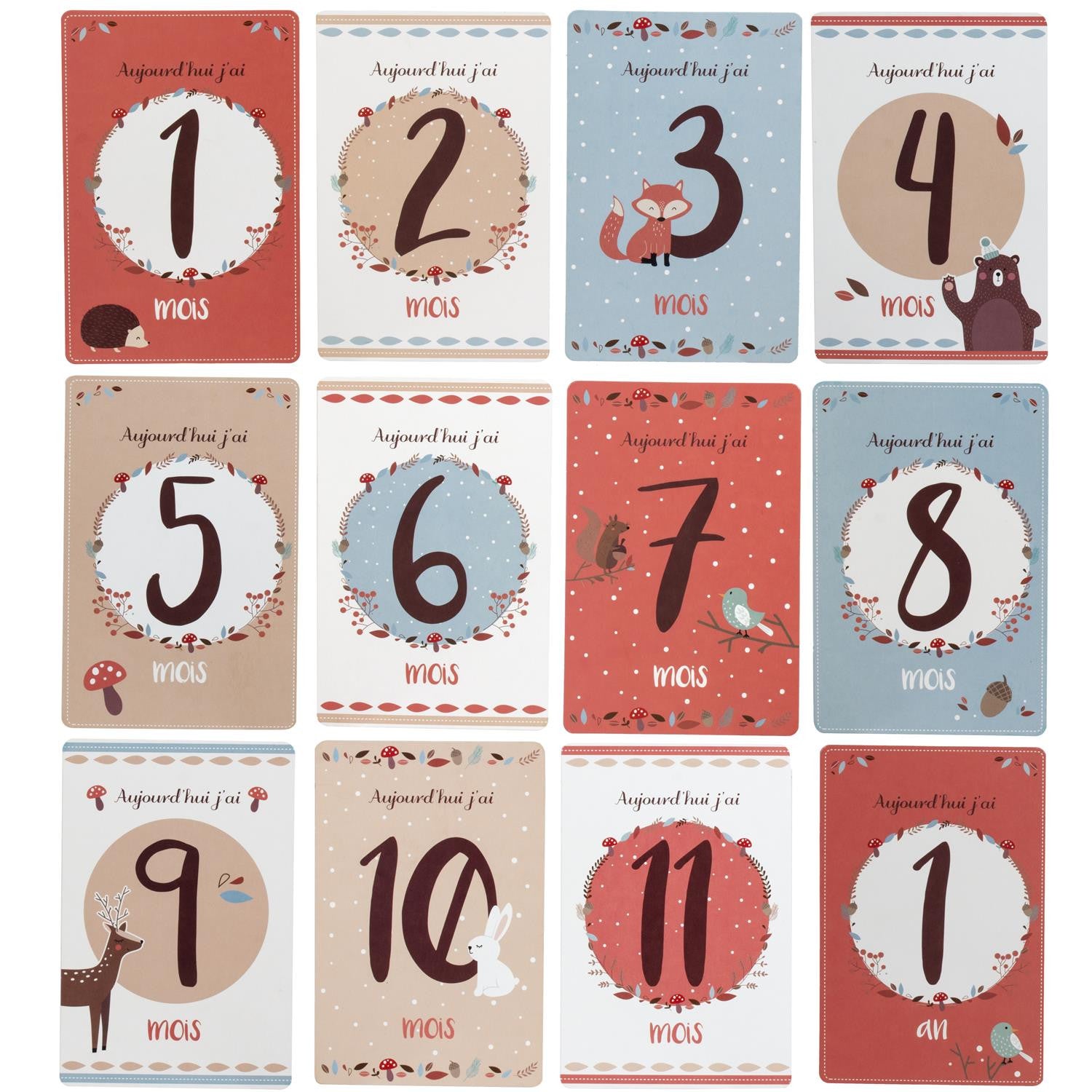 Cartes souvenirs - 1ère année de bébé