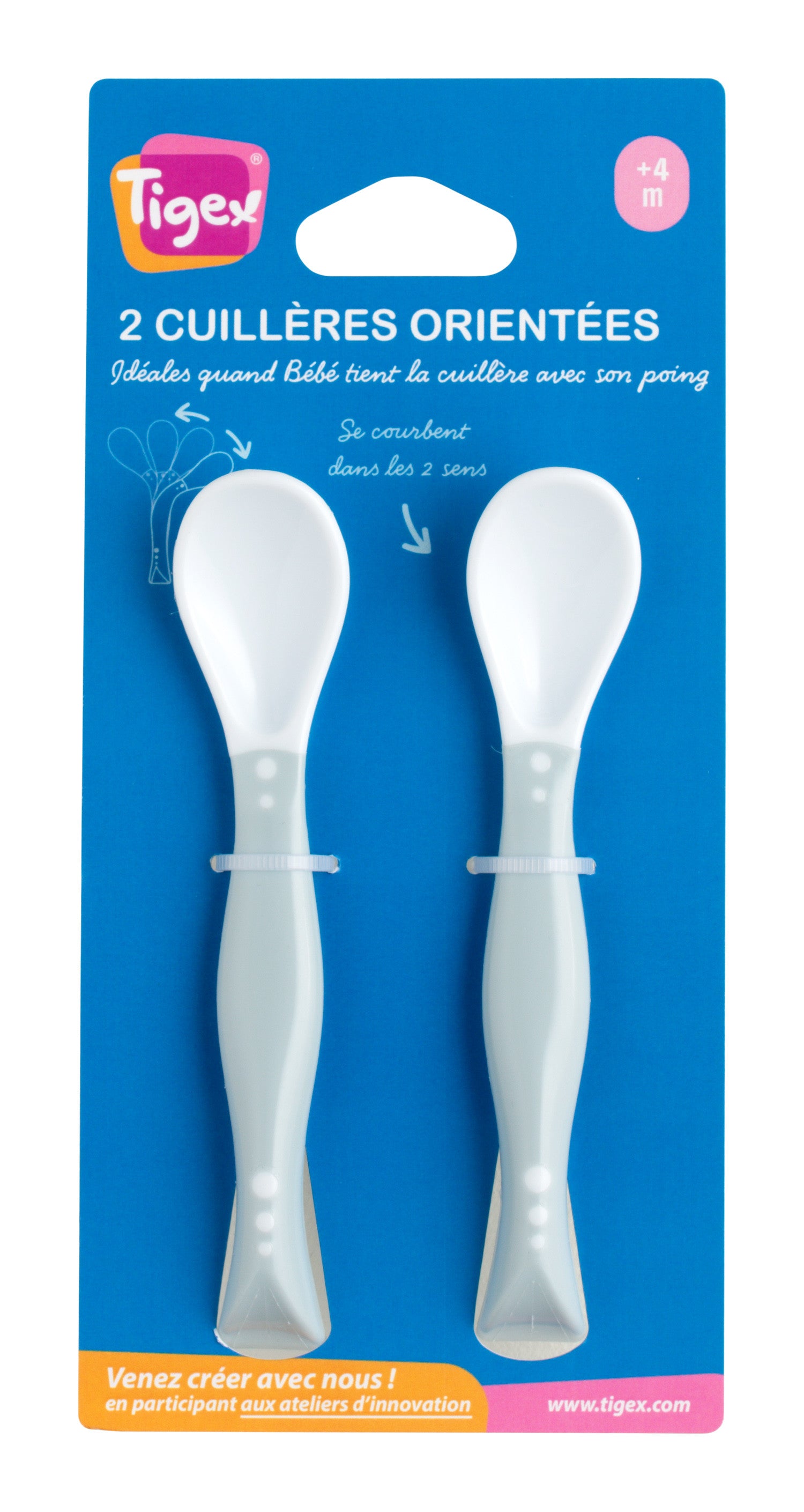 2 cuillères d’apprentissage orientables