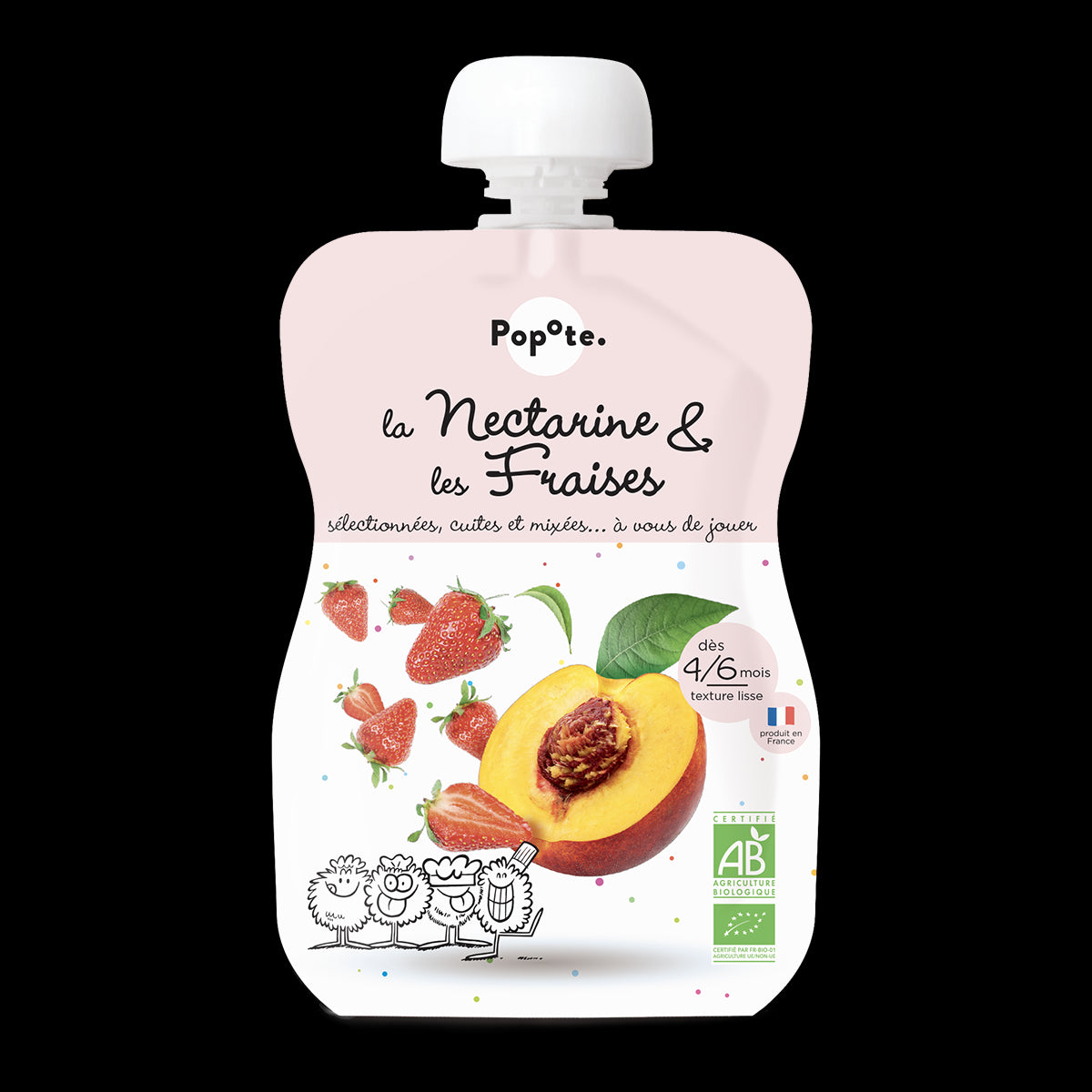 Compote nectarine fraises