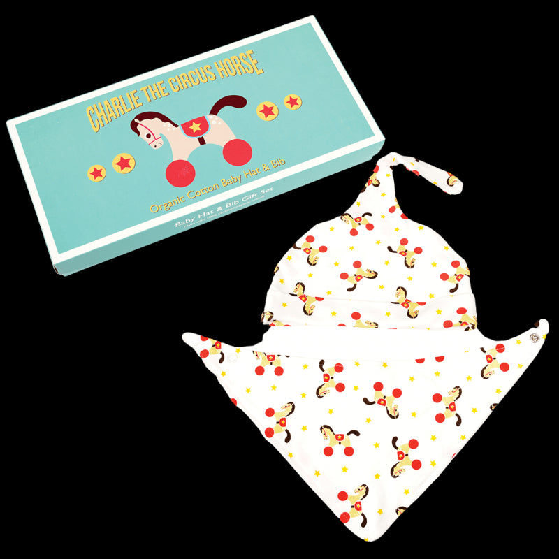 ENSEMBLE BONNET ET BAVOIR BÉBÉ EN COTON BIO MIKO THE PANDA