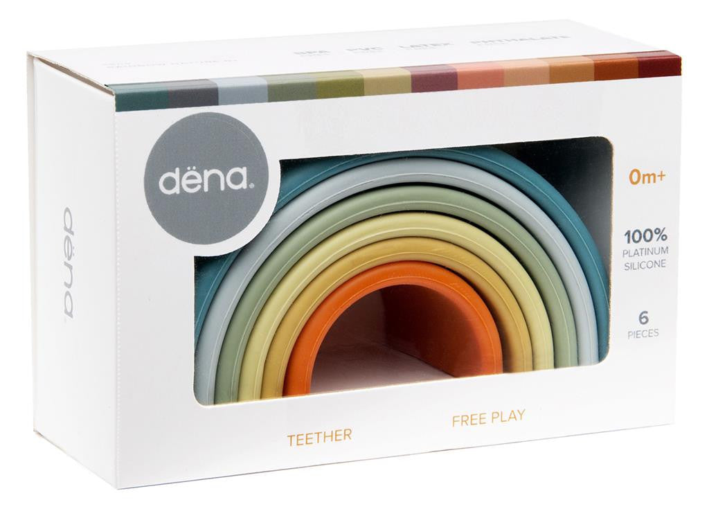 Jouet à empiler petit arc-en-ciel en silicone