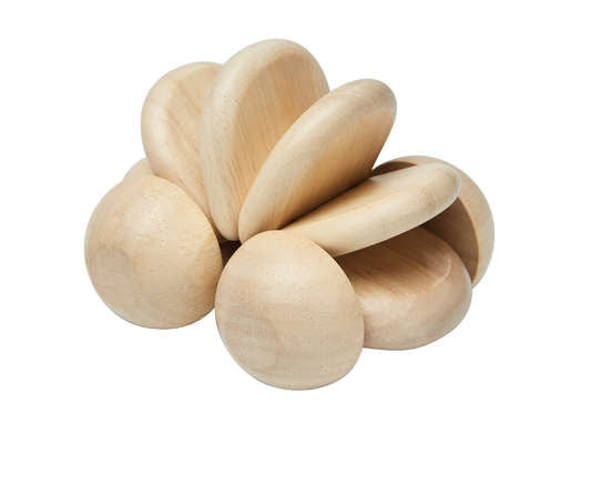 Voiture de bébé en bois naturel