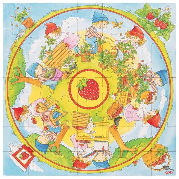 Puzzle XXL, nous plantons des fraises