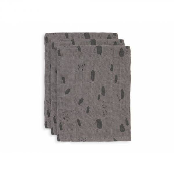 Lot de 3 gants de toilette gaze de coton