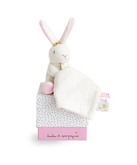 Doudou lapin mouchoir - 10 cm