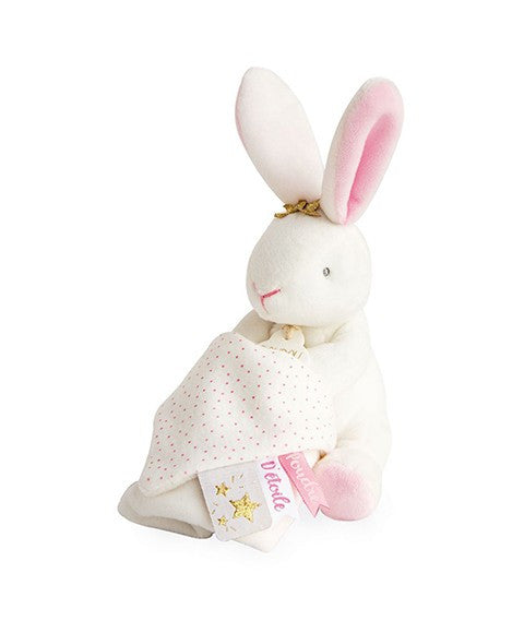 Doudou lapin mouchoir - 10 cm