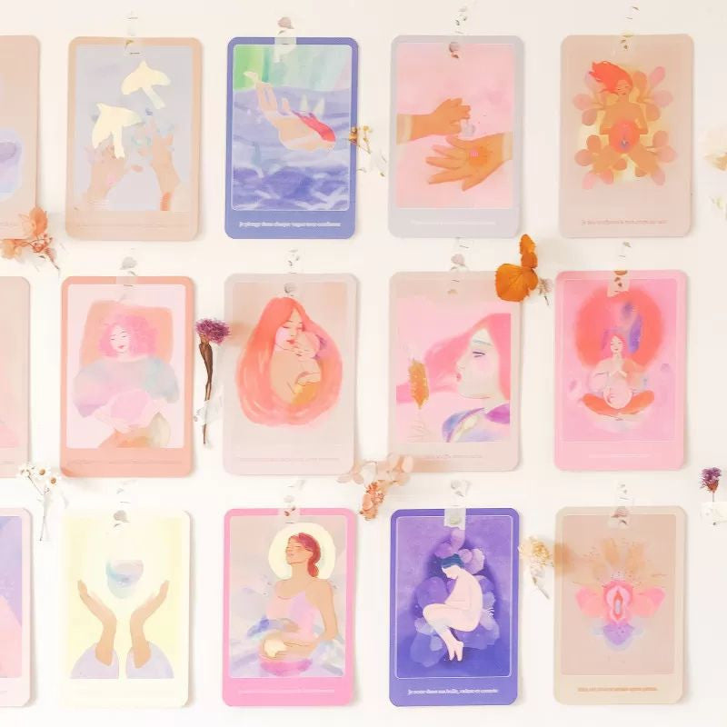 Cartes d'affirmations positives pour la naissance