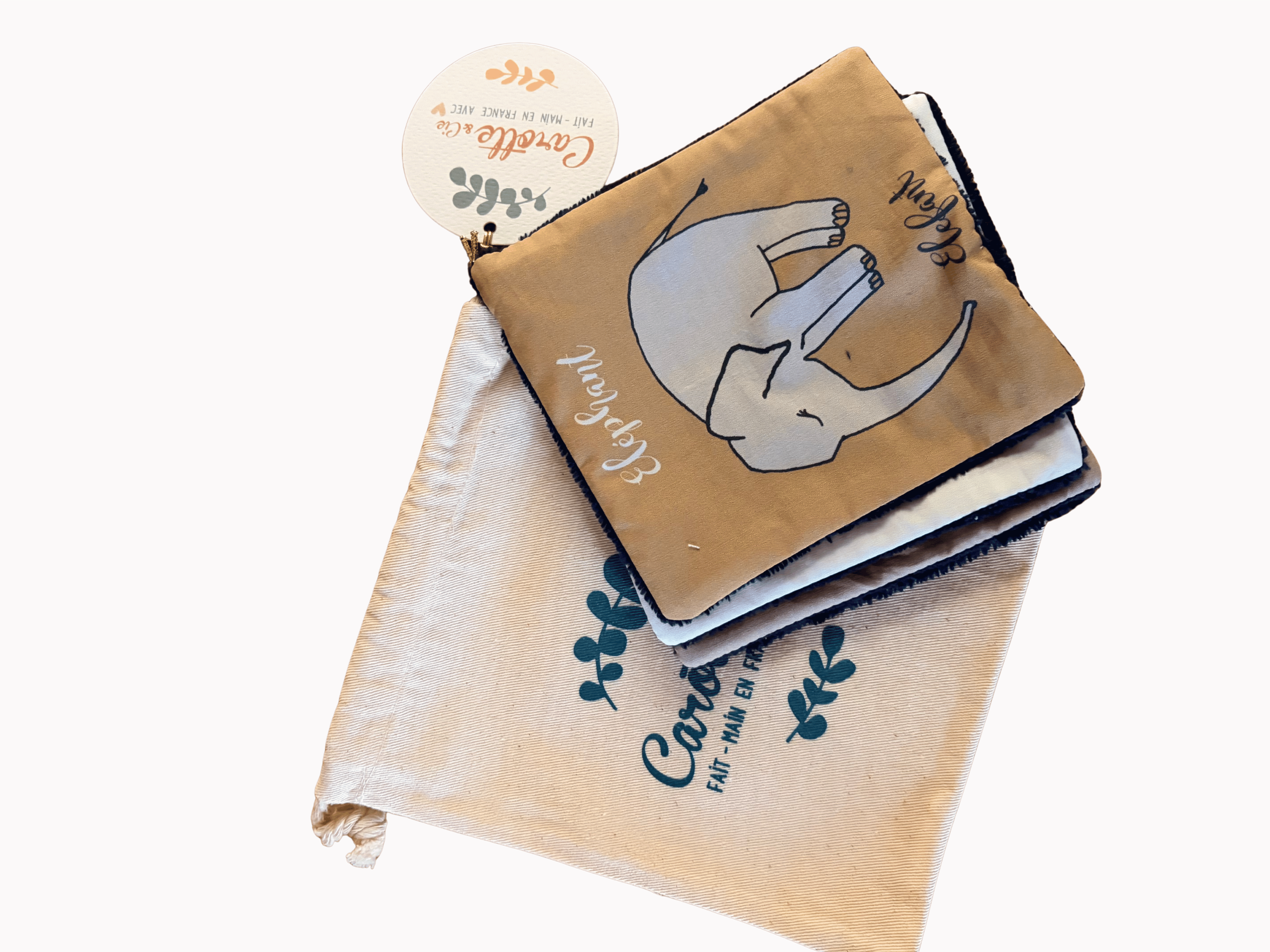 Lot de 3 lingettes lavables – Coton bio réutilisables