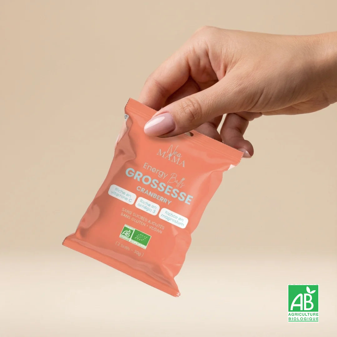 Energy Balls Grossesse BIO Cranberry – Snack Énergie Naturel pour Futures Mamans