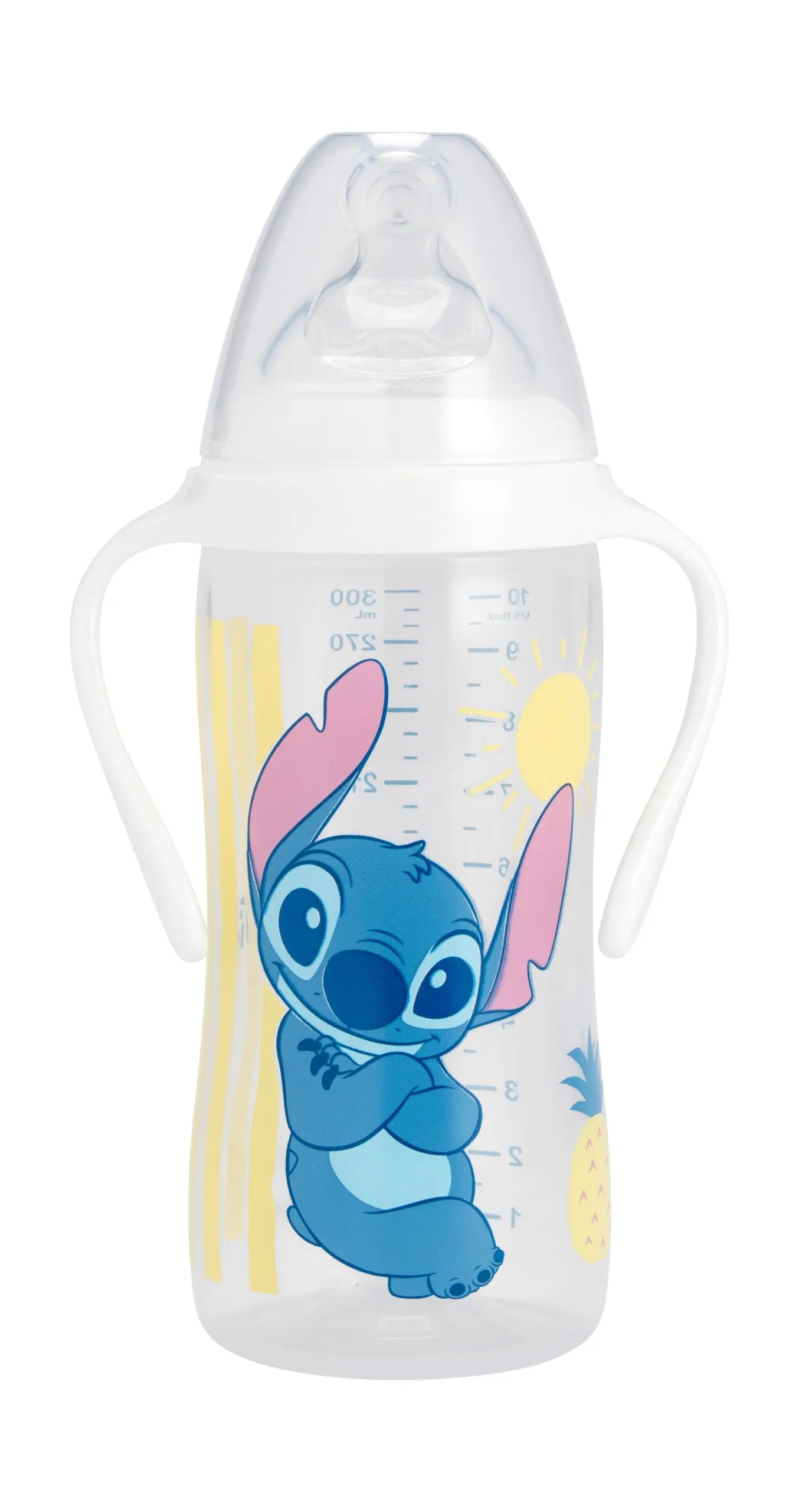 Biberon Tétine Plate à poignées amovibles 300ml Stitch
