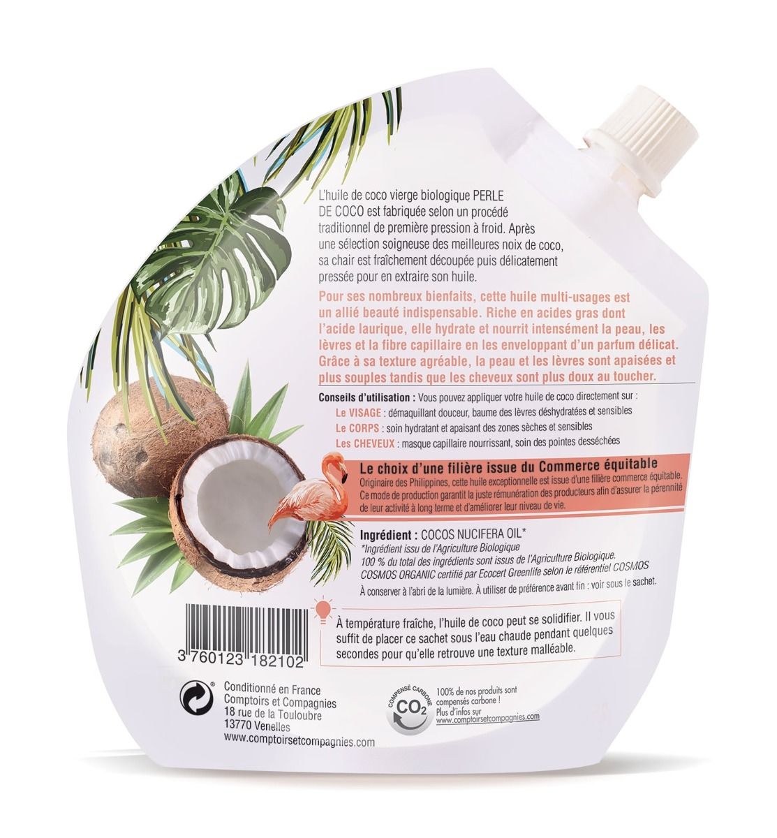 Huile De Coco Vierge Perle De Coco 250ml Bio