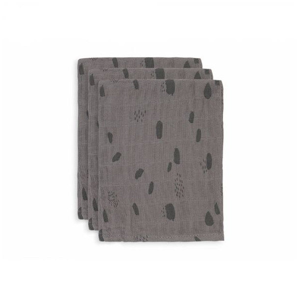 Lot de 3 gants de toilette gaze de coton