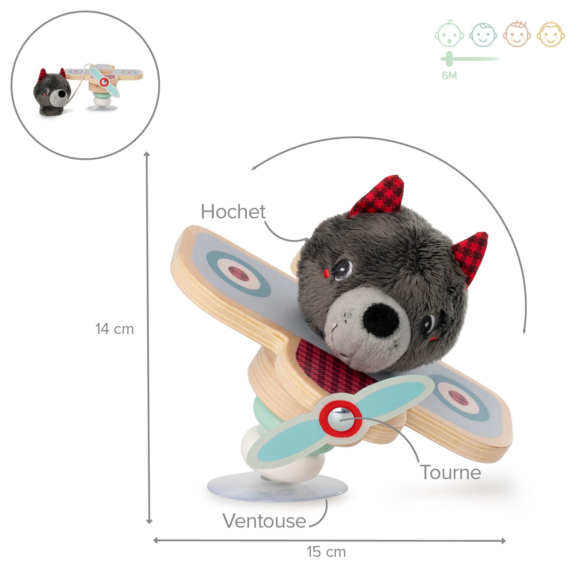 Hochet Louis en avion Swing