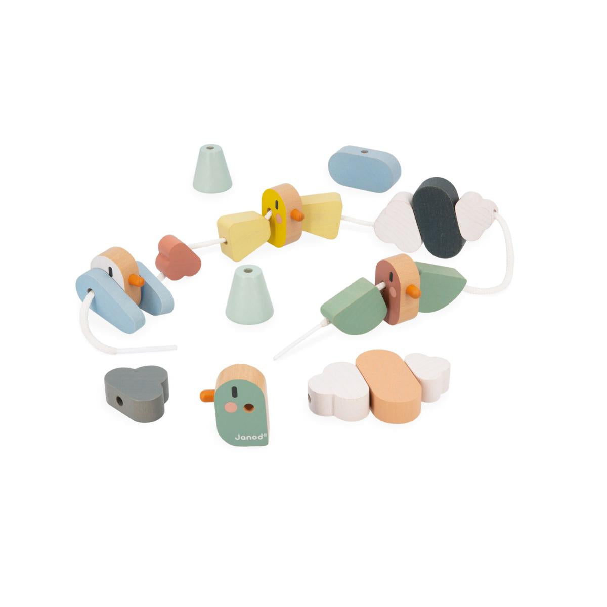 Jeu de perles à enfiler oiseaux