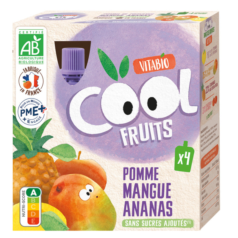 Gourde de fruits Pomme Mangue Ananas